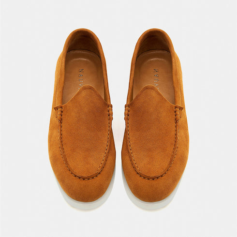 Nagra Loafer | Light Tan Suede